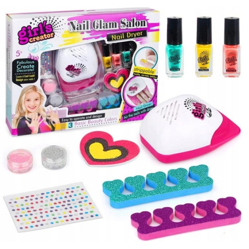 Zestaw do malowania paznokci z suszarką dla dzieci Salon Piękności MBK-326